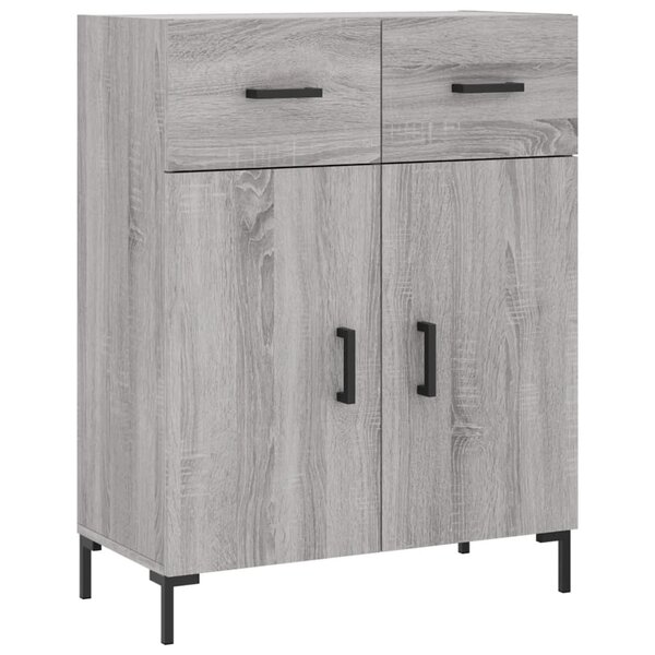 vidaXL Buffet sonoma gris 69 5x34x90 cm bois d'ingénierie