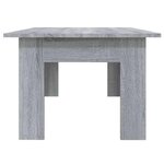 vidaXL Table basse Sonoma gris 100x60x42 cm Bois d'ingénierie