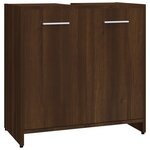 vidaXL Ensemble de meubles de salle de bain 4 Pièces Chêne marron