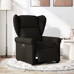 vidaXL Fauteuil inclinable électrique Noir Tissu
