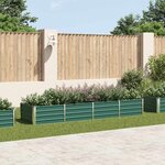 vidaXL Lit surélevé de jardin Acier galvanisé 320x80x45 cm Vert