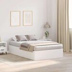 vidaXL Lit de rangement blanc 120 x 190 cm