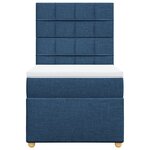 vidaXL Sommier à lattes de lit avec matelas Bleu 80x200 cm Tissu