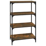 vidaXL Bibliothèque Chêne fumé 60x33x100 cm Bois d'ingénierie