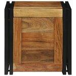 vidaXL Boîte de rangement 40 x 40 x 40 cm Bois d'Acacia Massif