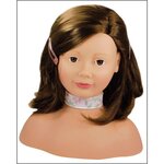 Götz Puppen 1192053 - Tête à coiffer et à maquiller - Cheveux bruns