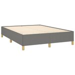 vidaXL Cadre de lit sans matelas gris foncé 140x200 cm tissu