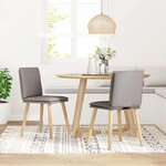 vidaXL Chaises à manger lot de 2 taupe tissu