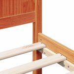 vidaXL Cadre de lit Marron 120 x 190 cm Bois de pin massif