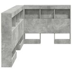 vidaXL Tête de lit de rangement Gris béton 80 cm Bois d'ingénierie