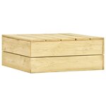 vidaXL Salon de jardin 4 Pièces Bois massif de pin imprégné
