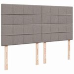 vidaXL Sommier à lattes de lit avec matelas Taupe 180x200 cm Tissu