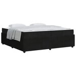 vidaXL Cadre de lit avec matelas Noir 200 x 200 cm tissu