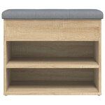 vidaXL Banc à chaussures chêne sonoma 62x32x50 cm bois d'ingénierie
