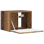 vidaXL Meuble TV mural Chêne fumé 60 x 31 x 29.5 cm Bois d'ingénierie
