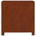 vidaXL Jardinière avec pieds Rouillé 50x50x50 cm Acier corten
