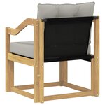vidaXL Canapé d’extérieur Bois d'Acacia Massif Blanc et gris clair
