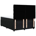 vidaXL Sommier à lattes de lit et matelas Noir 160x200 cm Velours