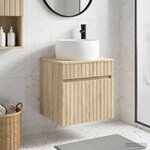 vidaXL Meuble de lavabo mural Chêne Sonoma 49 x 44 5 x 66 cm