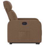 vidaXL Fauteuil inclinable Marron Tissu