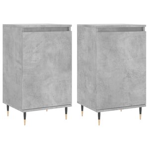 vidaXL Buffets 2 Pièces gris béton 40x35x70 cm bois d'ingénierie
