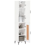 vidaXL Buffet haut Blanc 34 5x34x180 cm Bois d'ingénierie