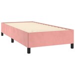 vidaXL Sommier à lattes de lit avec matelas Rose 90x200 cm Velours