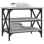 vidaXL Table d'appoint Sonoma gris 55x38x45 cm Bois d'ingénierie
