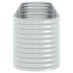 vidaXL Lit surélevé de jardin 320x80x81 cm Acier galvanisé Argenté