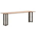 vidaXL Pieds de table console en T  2 pièces  noir  38 x 25 x (72-73) cm  acier