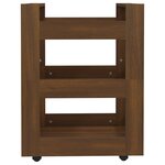 vidaXL Chariot de cuisine Chêne marron 60x45x80 cm Bois d'ingénierie