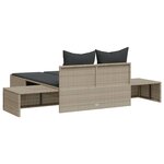 vidaXL Chaise longue double avec coussins gris clair résine tressée