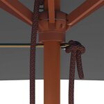 vidaXL Parasol d'extérieur avec mât en bois 150x200 cm anthracite