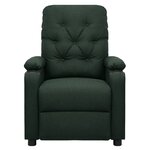 vidaXL Fauteuil électrique de massage Vert foncé Tissu