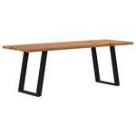 vidaXL Table à manger et bord naturel bois massif chêne rectangulaire