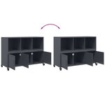 vidaXL Buffet anthracite 100 5x39x72 cm acier