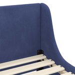 vidaXL Cadre de lit pour tout-petit avec tête de lit Bleu police