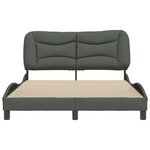 vidaXL Cadre de lit sans matelas gris foncé 120x200 cm tissu