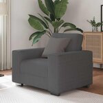 vidaXL Fauteuil gris foncé 60 cm tissu velours côtelé