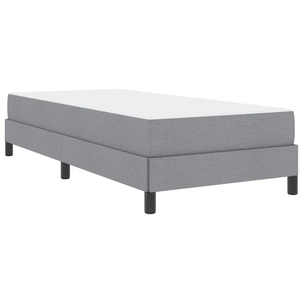vidaXL Lit à ressorts avec matelas Gris clair 80 x 200 cm tissu