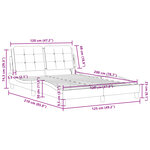 vidaXL Cadre de lit sans matelas blanc 120x200 cm similicuir