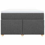 vidaXL Sommier à lattes de lit avec matelas gris foncé 120x190cm tissu
