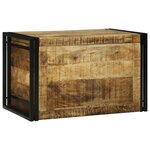 vidaXL Boîte de rangement 80 x 50 x 50 cm Bois de mangue brut