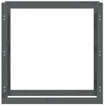 vidaXL Support pour bois de chauffage Gris 100x25x100 cm Bois de pin
