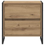 vidaXL Table de chevet 2 Pièces Chêne artisan 50 x 39 5 x 50 cm