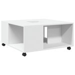 vidaXL Table basse blanc 80x80x40 cm bois d'ingénierie