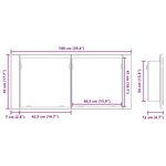 vidaXL Armoire Miroir LED Chêne Artisanal 100x12x45 cm Bois d'ingénierie