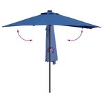 vidaXL Parasol de jardin Bleu 294 x 150 x 223 cm tissu