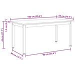 vidaXL Table basse Naturel 100 x 50 x 45 cm Bois de pin massif