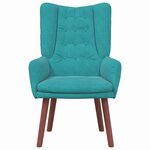 vidaXL Fauteuil Relaxant en Velours Turquoise